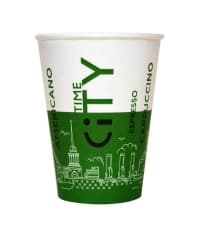 Бумажный стакан EcoCups Д-City Зеленый d=80 250 мл