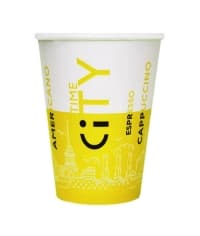 Бумажный стакан EcoCups Д-City Желтый d=80 250 мл