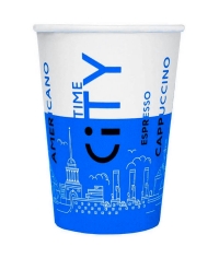 Бумажный стакан EcoCups Д-City Синий d=90 350 мл