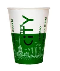 Бумажный стакан EcoCups Д-City Зеленый d=90 350 мл