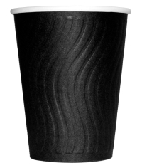 Бумажный стакан Eco Cups конгрев Черная Волна d=90 350 мл