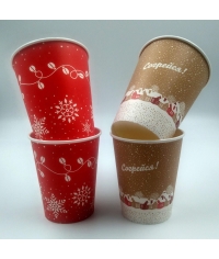 Бумажный стакан EcoCups Кофейная гирлянда d=90 350/400 мл
