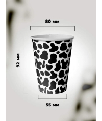 Бумажный стакан EcoCups Наша Корова d=80 250 мл Бумажный стакан EcoCups Наша Корова d=80 250 мл