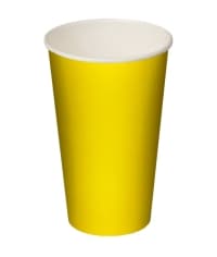 Бумажный стакан Ecopak Желтый d=90 450 мл