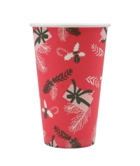 Бумажный стакан Подарки d=90 450 мл