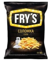 Чипсы FRYs соломка Соль 90 г