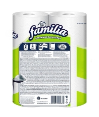 Полотенца бумажные 2-слойные Familia 2 рулона Полотенца бумажные 2-слойные Familia 2 рулона