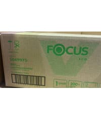 Полотенца бумажные Focus V-сложение 1-сл. 23×21 см Белые 200 л