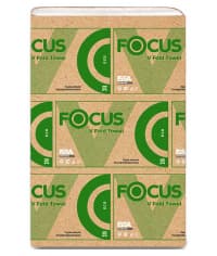 Полотенца бумажные Focus V-сложение 1-сл. 23×21 см Белые 200 л