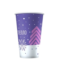 Бумажный стакан ТЕПЛО d=80 300 мл