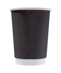 Бумажный 2-слойный стакан Черный d=90 300 мл