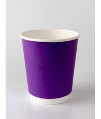 Бумажный стакан 2-слойный Фиолетовый d=80 250мл