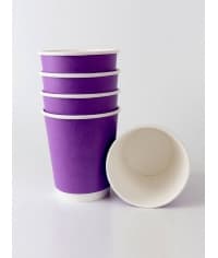 Бумажный стакан 2-слойный Фиолетовый d=80 250 мл
