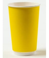 Бумажный стакан 2-слойный Жёлтый d=90 450мл