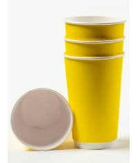 Бумажный стакан 2-слойный Жёлтый d=90 450 мл