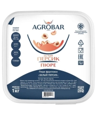 Пюре замороженное Agrobar Белый Персик без сахара 1000 г