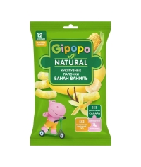 GIPOPO Палочки кукурузные детские Банан Ваниль 20 г