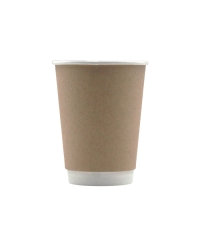 Стакан бумажный двухслойный GlobalCups Крафт d=90 300 мл