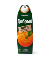 Добрый нектар Апельсин 1000 мл тетрапак с крышкой