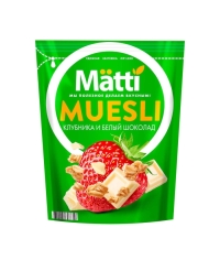 Гранола мюсли MATTI Клубника и Белый шоколад 250 г