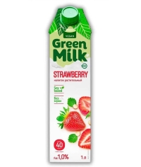 Напиток Green Milk STRAWBERRY Клубника на соевой основе 1000 мл