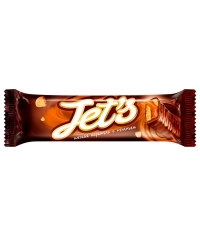 Батончик JET`s глазированный с карамелью нугой орехами 42 г