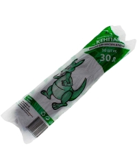 Мешки мусорные КЕНГО 30 л Черные 50×60 см 12 мкм в рулоне 30 шт.