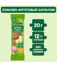 Детский злаковый батончик GIPOPO Яблоко Банан Клубника 20 г