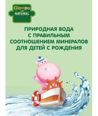 Вода детская артезианская GIPOPO без газа, 330 мл ПЭТ