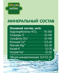 Вода детская артезианская GIPOPO без газа, 330 мл ПЭТ