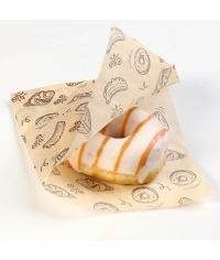 Жиростойкий бумажный уголок с принтом Выпечка 175×140 мм Крафт