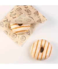 Жиростойкий бумажный уголок с принтом Выпечка 175×140 мм Крафт