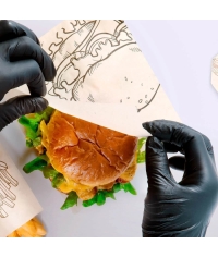 Жиростойкий бумажный уголок с принтом БУРГЕР 175×140 мм Крафт