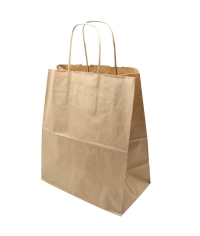 Крафт пакет 260×150×350 мм с кручеными ручками