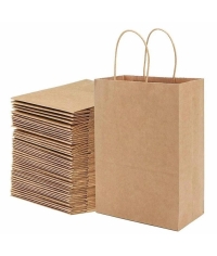Крафт пакет 260×150×350 мм с кручеными ручками