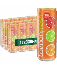 Газированный напиток Laimon Fresh Мандарин Лайм Сицилийский апельсин 330 мл ж/б