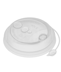 Крышка с колпачком на поводке FLIP-TOP Прозрачная матовая d=90