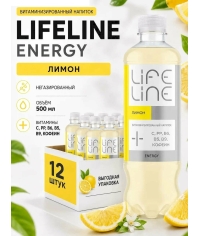 Напиток витаминизированный Life Line ENERGY Лимон негазированный 500 мл ПЭТ