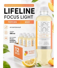 Напиток витаминизированный Life Line Light FOCUS Персик Юдзу негазированный 500 мл ПЭТ