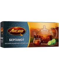 Чай Лисма черный ароматизированный крепкий Бергамот 25 пак. × 1.5 г