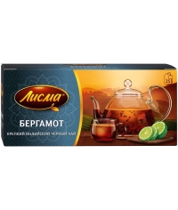 Чай Лисма черный ароматизированный крепкий Бергамот 25 пак. × 1.5 г