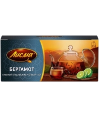 Чай Лисма черный ароматизированный крепкий Бергамот 25 пак. × 1.5 г
