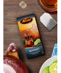 Чай Лисма черный ароматизированный крепкий Бергамот 25 пак. × 1.5 г