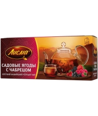 Чай Лисма черный ароматиз. Крепкий Садовые ягоды с чабрецом 25 пак. × 1.5 г