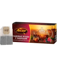 Чай Лисма черный ароматиз. Крепкий Садовые ягоды с чабрецом 25 пак. × 1.5 г
