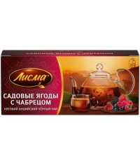 Чай Лисма черный ароматиз. Крепкий Садовые ягоды с чабрецом 25 пак. × 1.5 г