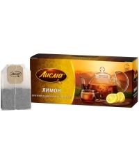 Чай Лисма черный ароматизированный крепкий Лимон 25 пак. × 1.5 г