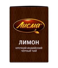 Чай Лисма черный ароматизированный крепкий Лимон 25 пак. × 1.5 г