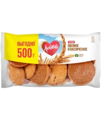 Печенье овсяное Любятово Классическое Традиционное 500 г