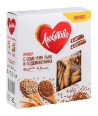 Крекер Любятово С семенами льна и подсолнечника 150 г